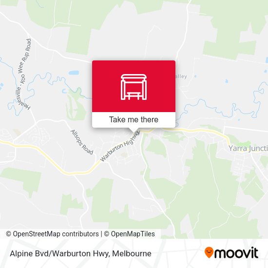 Alpine Bvd/Warburton Hwy map