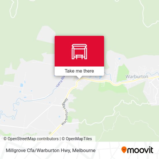 Millgrove Cfa/Warburton Hwy map