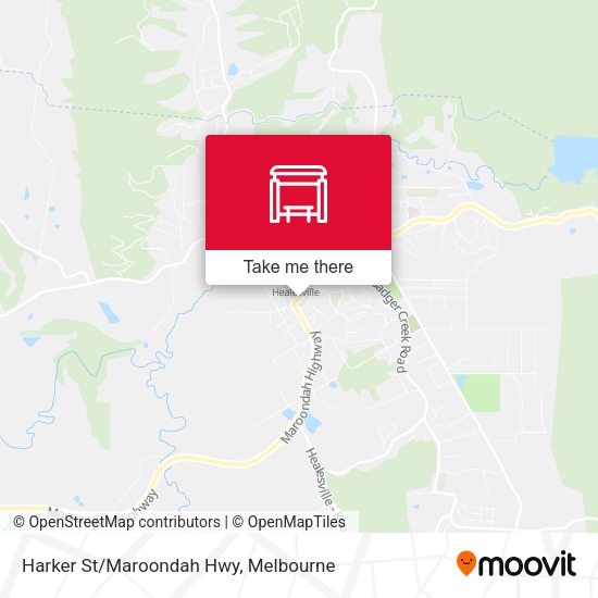 Harker St/Maroondah Hwy map