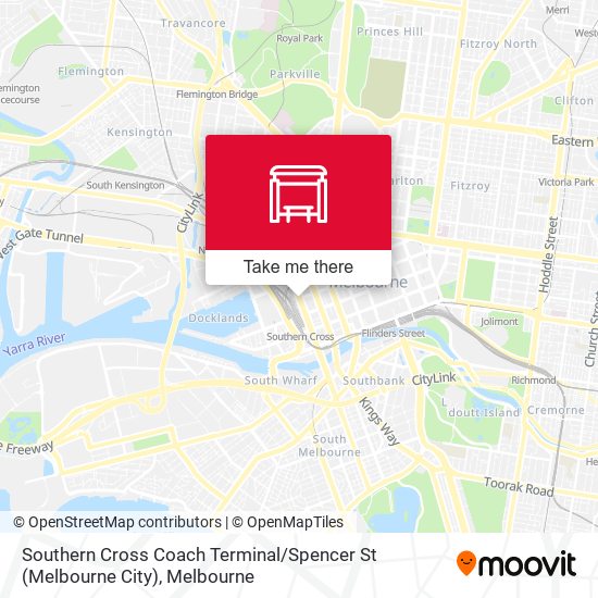 Southern Cross Coach Terminal / Spencer St (Melbourne City) map
