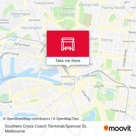 Southern Cross Coach Terminal / Spencer St map