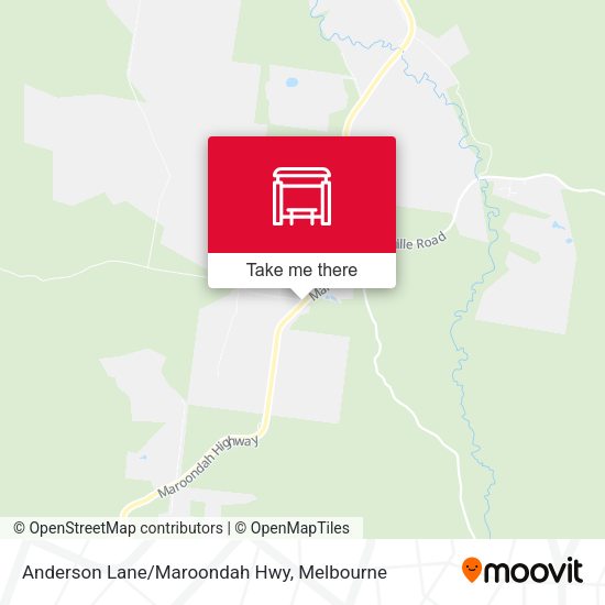 Anderson Lane/Maroondah Hwy map