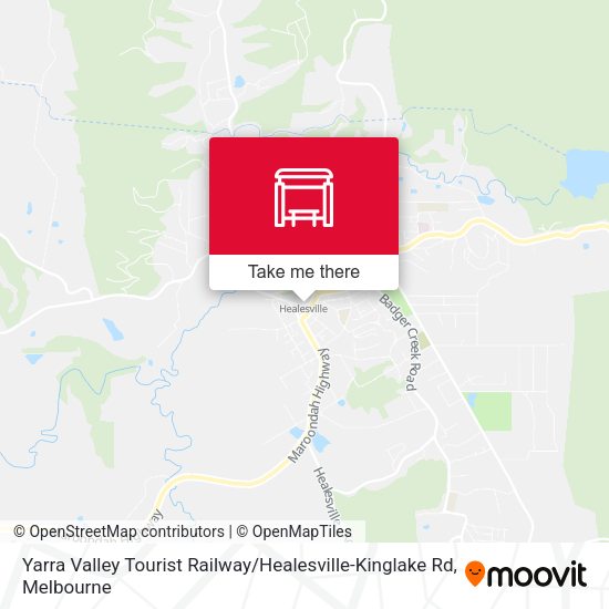 Yarra Valley Tourist Railway / Healesville-Kinglake Rd map