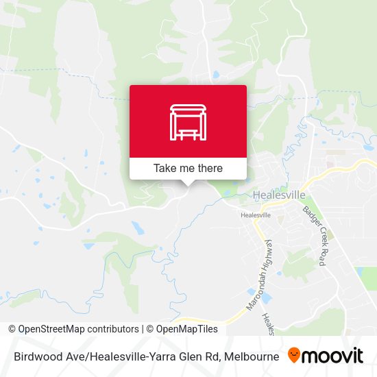 Birdwood Ave / Healesville-Yarra Glen Rd map