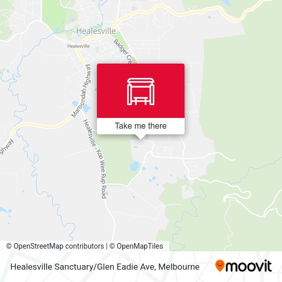 Healesville Sanctuary / Glen Eadie Ave map
