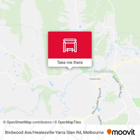 Birdwood Ave / Healesville-Yarra Glen Rd map