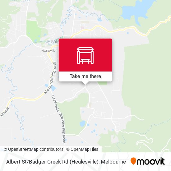 Albert St / Badger Creek Rd (Healesville) map