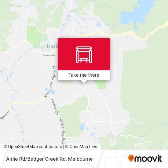 Airlie Rd/Badger Creek Rd map