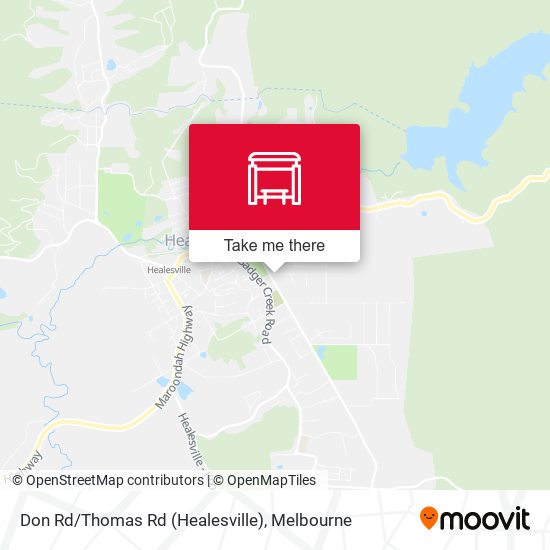 Don Rd/Thomas Rd (Healesville) map