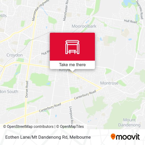Eothen Lane/Mt Dandenong Rd map
