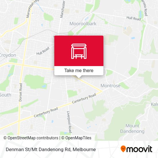 Denman St/Mt Dandenong Rd map