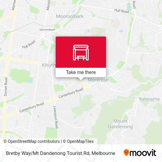 Bretby Way / Mt Dandenong Tourist Rd map