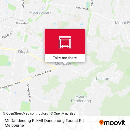 Mt Dandenong Rd / Mt Dandenong Tourist Rd map