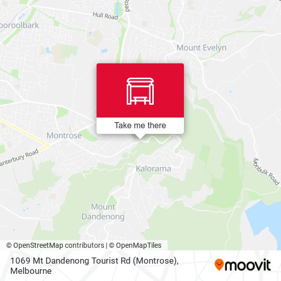 1069 Mt Dandenong Tourist Rd (Montrose) map