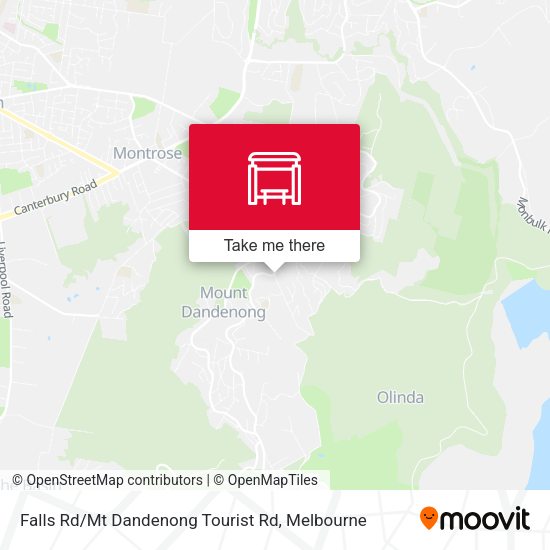 Falls Rd / Mt Dandenong Tourist Rd map