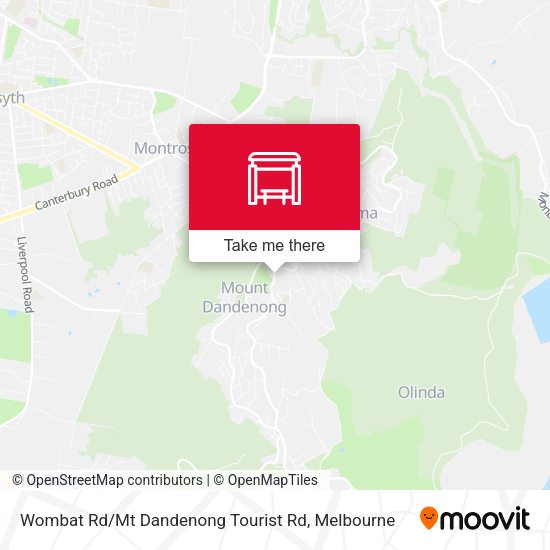 Wombat Rd / Mt Dandenong Tourist Rd map