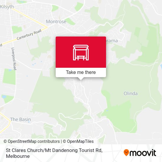 St Clares Church / Mt Dandenong Tourist Rd map