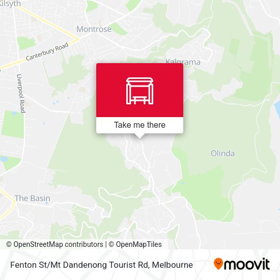 Fenton St / Mt Dandenong Tourist Rd map