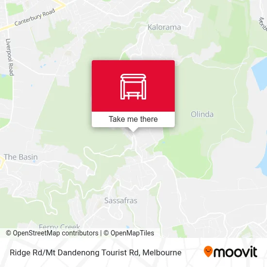 Mapa Ridge Rd / Mt  Dandenong Tourist Rd