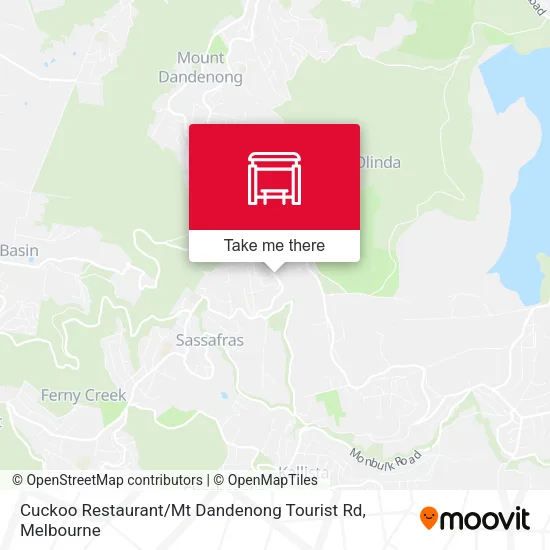 Cuckoo Restaurant / Mt Dandenong Tourist Rd map