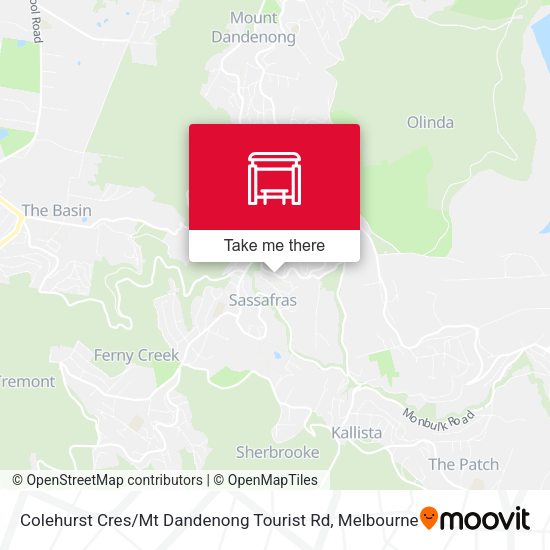 Colehurst Cres / Mt Dandenong Tourist Rd map