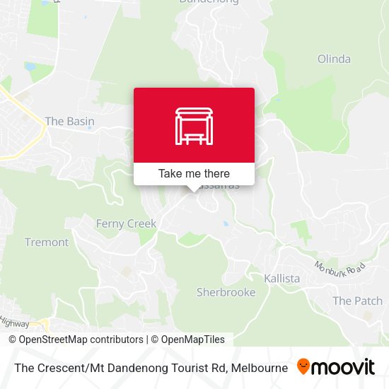 The Crescent / Mt Dandenong Tourist Rd map