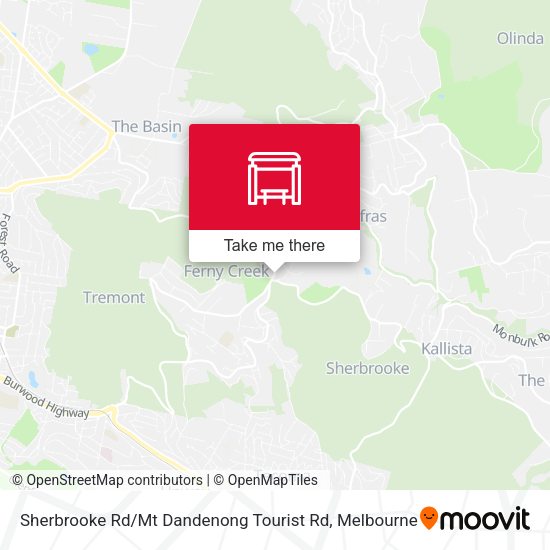 Sherbrooke Rd / Mt Dandenong Tourist Rd map