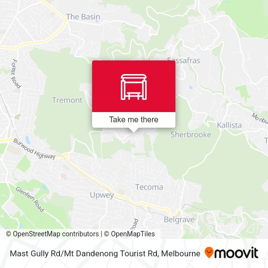 Mast Gully Rd / Mt Dandenong Tourist Rd map