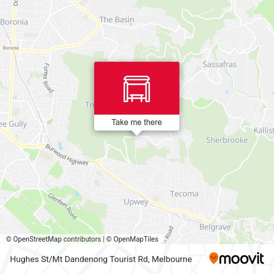 Hughes St / Mt Dandenong Tourist Rd map