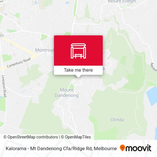 Kalorama - Mt Dandenong Cfa / Ridge Rd map
