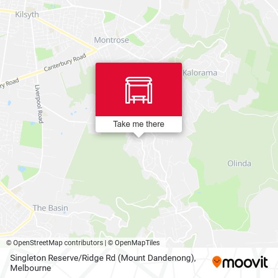 Singleton Reserve / Ridge Rd (Mount Dandenong) map