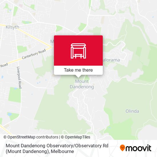 Mapa Mount Dandenong Observatory / Observatory Rd