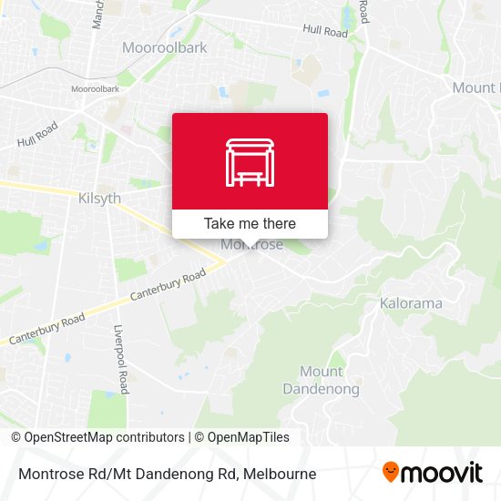 Montrose Rd/Mt Dandenong Rd map