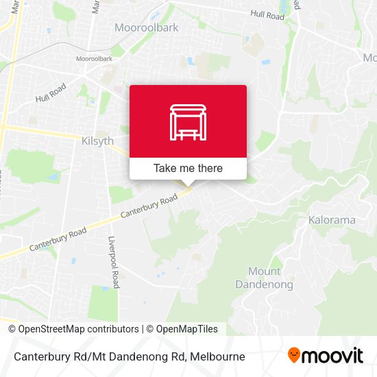 Canterbury Rd/Mt Dandenong Rd map