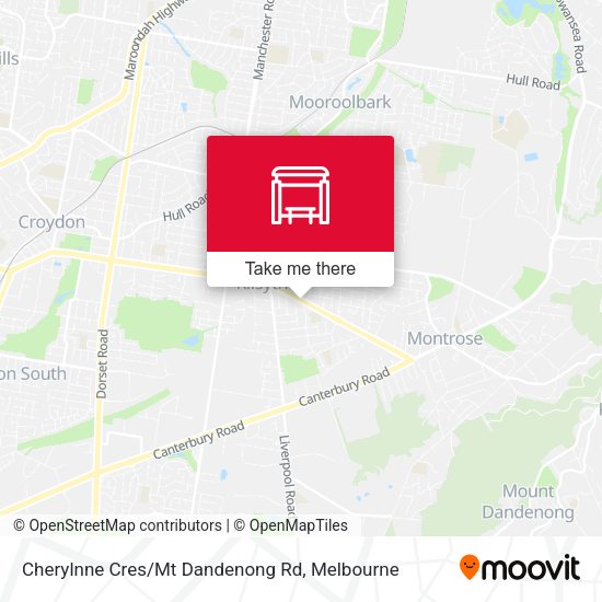 Cherylnne Cres/Mt Dandenong Rd map