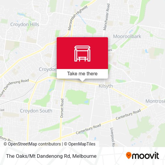 The Oaks/Mt Dandenong Rd map