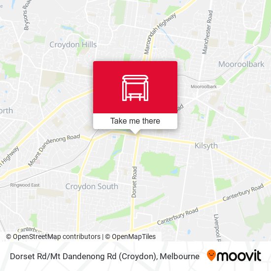 Mapa Dorset Rd / Mt Dandenong Rd (Croydon)