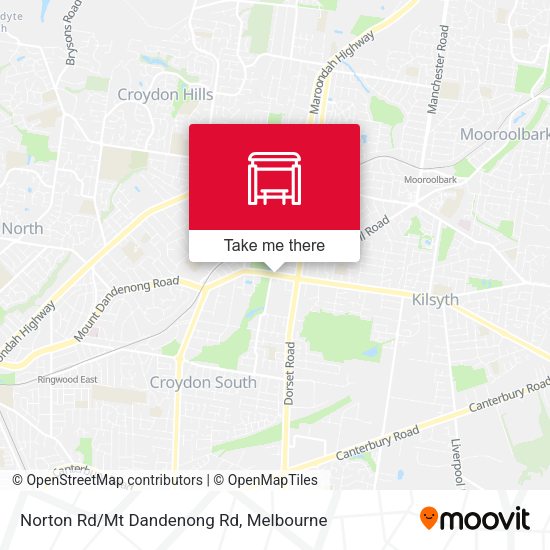 Norton Rd/Mt Dandenong Rd map