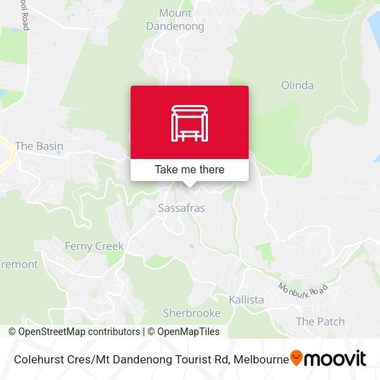 Colehurst Cres / Mt Dandenong Tourist Rd map