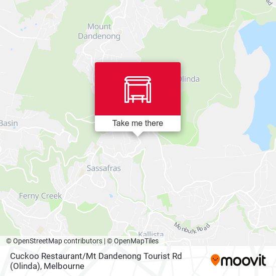 Cuckoo Restaurant / Mt Dandenong Tourist Rd (Olinda) map