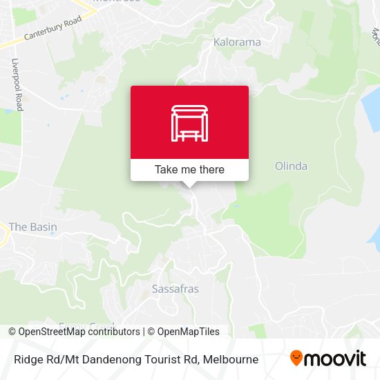Ridge Rd / Mt Dandenong Tourist Rd map