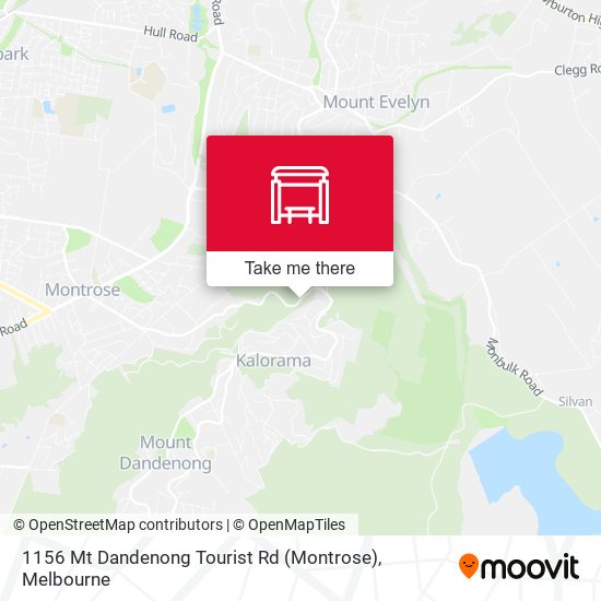 1156 Mt Dandenong Tourist Rd (Montrose) map