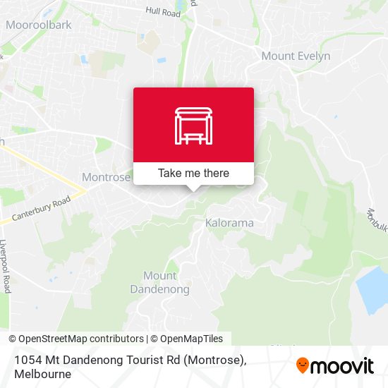 1054 Mt Dandenong Tourist Rd (Montrose) map