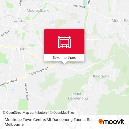 Montrose Town Centre / Mt Dandenong Tourist Rd map
