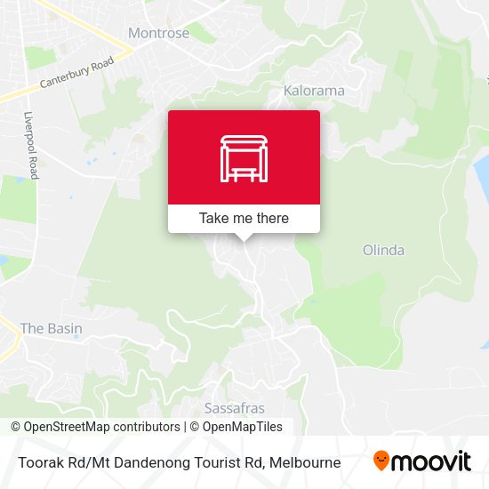 Toorak Rd / Mt Dandenong Tourist Rd map