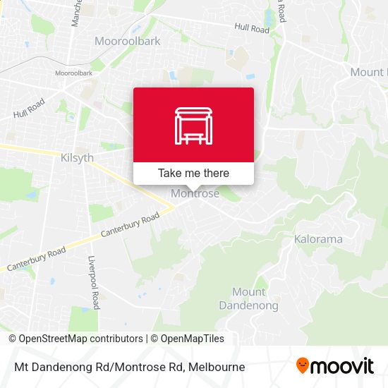 Mt Dandenong Rd/Montrose Rd map