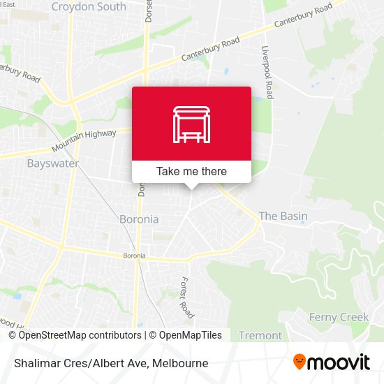 Shalimar Cres/Albert Ave map