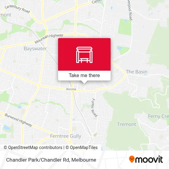 Mapa Chandler Park/Chandler Rd