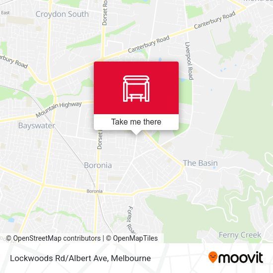 Lockwoods Rd/Albert Ave map