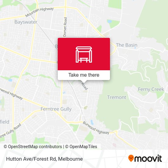 Hutton Ave/Forest Rd map